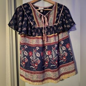 Knox rose sheer chiffon blouse